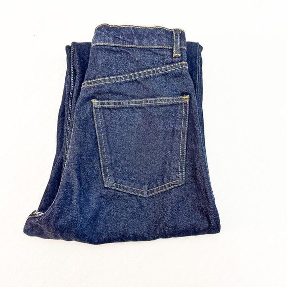 Zara Wide Leg Dark Wash Denim Jeans High Rise Flare Size 2 - Picture 1 of 7